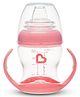 Munchkin Gentle Transition Cup with Soft Silicone Spout & Handles Spill-Proof Sippy Cup, BPA-Free, 4oz, - PInk