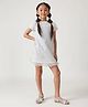 One Friday Woven Half Sleeves Sequin Embellished Dress - Off White