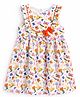 One Friday Cotton Woven Sleeveless Floral Printed Dress - White