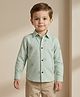 Rikidoos Cotton Woven Printed Shirt with Full Sleeves and Elephant Print in Light Green