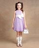 One Friday Woven Sleeveless Sequins Embellished & Bow Applique Detailed Dress - Lilac