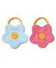 House of Quirk Flower Shaped Hanging Towels Set of 2 Soft Coral Fleece Kitchen & Bathroom Towels Super Absorbent & Quick Dry Decorative Cloths - Pink/Blue