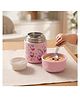 House of Quirk Baby Feeding Bowl with Spoon 300ml Insulated Leakproof Food Container for Kids BPA Free Portable Thermal Bowl - Pink