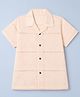 Dapper Dudes Woven Half Sleeves Solid Shirt With Schiffli Embroidery - Cream