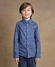 One Friday Cotton Woven Full Sleeves Cars Printed Shirt - Navy Blue
