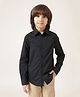 One Friday Cotton Woven Full Sleeves Solid Shirt - Black