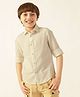 One Friday Cotton Woven Full Sleeves Solid Shirt - White