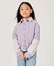 One Friday Woven Full Sleeves Checked Shirt - Lilac