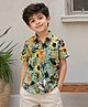 Superminis Rayon Woven Half Sleeves Floral Printed Shirt - Light Green