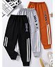 Googo Gaaga 100% Cotton Knit Pack Of 3 Side Taped Pajamas - Brown, Grey & Black