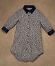 One Friday Cotton Woven Full Sleeves Floral Printed Dress - Blue