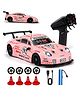 FUNVERSE RC Drift Car for Kids, 2.4GHz Remote Control Car, 4WD Dual Motor, Unbreakable PVC Body, LED Lights, Rechargeable Battery,High Speed RC Car for Kids, Extra Drift & Racing Tyres - Pink