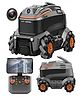 AKN TOYS Lunar Explorer Remote Control Robot Toy with Dual HD Cameras, Mecanum Wheel Drive, Black and Orange, RC Smart Vehicle- PACK OF 1