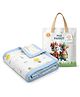 Pax Parrot 6 Layer Muslin Baby Blanket Soft Cotton Swaddle Wrap Breathable Lightweight Receiving Blanket Nursing Stroller Cover Toddler Blanket 110 x 110 cm 0 to 12 Months