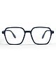 Optify Full Rim Square Blue Cut Zero Power Computer Glasses For kids Color-Blue