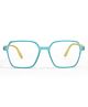 Optify Full Rim Square Blue Cut Zero Power Computer Glasses For kids Color-Navy Blue