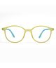 Optify Full Rim Oval Blue Cut Zero Power Computer Glasses For kids Color-Yellow