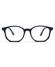 Optify Full Rim Haxagon Blue Cut Zero Power Computer Glasses For kids Color-Blue