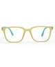 Optify Full Rim Rectangle Blue Cut Zero Power Computer Glasses For kids Color-Yellow