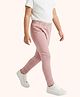 Orange Sugar Cotton Elastane Knit Solid Leggings - Rose Pink