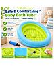 ARCADE TOYS Inflatable Baby Bath Tub with Soft Cushion Base & Air Pump Soft Cushioned Base | Anti-Slip Design | for Newborns to Toddlers (04Years)