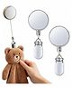 ARCADE TOYS Stainless Steel Retractable Towel Holder Clip with Self-Adhesive Base No Drill Wall, Auto-Retracting Rag Plug Hook for Kitchen & Bathroom -Colour may vary - Pack of 1