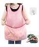 ARCADE TOYS Waterproof Clothes Storage Apron with Large Pocket | Portable Cloth Laundry Hanging Apron | Cross Belt Sleeveless Apron for Clothes Drying | Colour may vary
