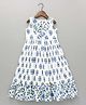 Bolly Lounge Cotton Blend Woven Sleeveless Floral Printed Dress - Sky Blue