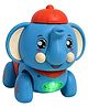 Tak Tak Toys Jumpy Elephant - Walking Elephant Toy with Lights & Music, Avoid Obstacle, Interactive Crawling Elephant Toy for Kids & Toddlers, - Blue