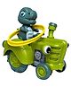 Tak Tak Toys Dino Tractor - Interactive Toy for Kids with Music & Lights, Include Ring Toss Game, Avoid Obstacle, Musical Crawling Toy, hand-eye coordination Toy for Kids, - Green