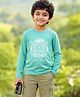 Campana 100% Cotton Knit Full Sleeves Out & About Text & Van Printed Tee - Light Blue