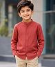 Campana 100% Cotton Woven Full Sleeves Solid Shirt - Rust
