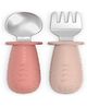 Suavinex Spoon Set Silicone and Steel Pink 6M to 18m