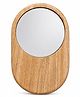 OPA Toys Wooden Pocket Mirror Compact-Single-Sided Makeup Mirror with Natural Wood Finish, Portable Handheld Travel Mirror for Women, Girls, Teens, Bridesmaids & Daily Touch-Ups (Neem Wood)