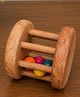 Wooden Rolling Rattle for Babies | Montessori Learning & Educational Toy | Sensory Development | Encourages Hand-Eye Coordination & Fine Motor Skills