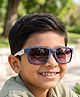 Dukiekooky Solid Colour Blocked Sunglasses - Navy Blue