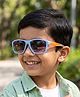 Dukiekooky Solid Colour Blocked Sunglasses - Blue
