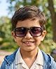 Dukiekooky Solid Colour Blocked Sunglasses - Black