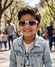 Dukiekooky Solid Colour Blocked Sunglasses - White