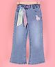 Cutecumber Denim Unicorn Applique Detailed Flared Jeans - Blue