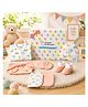 SuperBottoms Newborn Baby Gift Set 0 to 3 Months 7 Piece Clothing Essentials Kit Cotton Jhabla Wash Cloths Cap Mittens Booties Nappy Unisex Baby Gift Pack