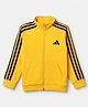 ADIDAS KIDS Cotton Knit Full Sleeves Jacket With Logo Print -Yellow