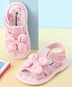 Cute Walk by Babyhug Velcro Closure Sandals With Butterfly Print & Applique - Pink