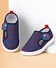 Cute Walk by Babyhug Velcro Closure Casual Shoes With Alphabet Print - Navy Blue