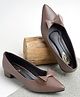 Shoetopia Bow Applique Detailed Slip On Heel Sandals - Brown