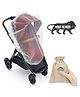 LifeKrafts Baby Stroller Mosquito Net | Drawstring | Fits Pram, Carrier & Car Seat | 29x21 Inch | White - 1 Pack