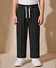 Rikidoos Cotton Woven Full Length Joggers with Striped Print in Black for 2-3 Years