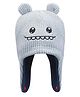 DECATHLON Wedze Knit Happy Face Embroidered Beanie - Grey - Circumference - 44-49 Cms