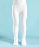 Cute Walk by Babyhug Non Terry Knit Full Length Anti-bacterial Tights With Cable Knit Design - White