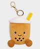 Mi Arcus Cute Plush Bubble Tea Keychain Toy with Metal Lobster Clip Brown
